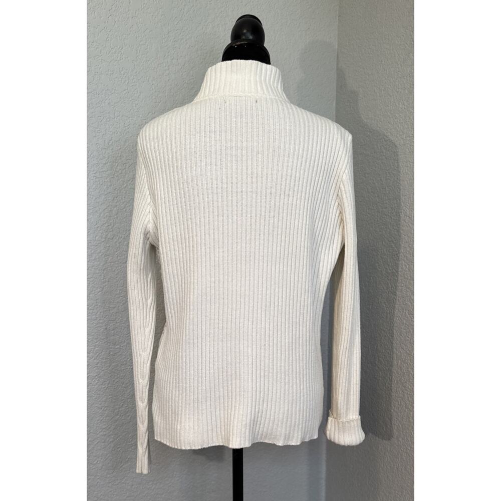 For Cynthia Women's Size XL Winter White Puffer Jacket Cardigan Long Sleeve - Picture 6 of 14